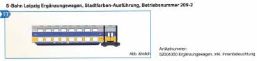KRES Ergänzungswagen, Betr.-Nr.209-2, inkl.Beleuchtung, Blau-gelb